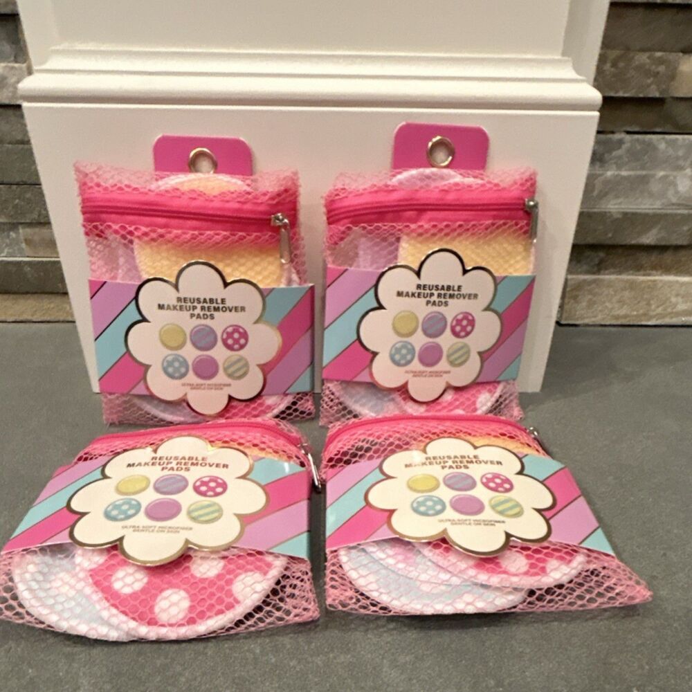 Hobby Lobby Reusable Ultra-Soft Microfiber Makeup Remover Pads Pink Polka Dot
